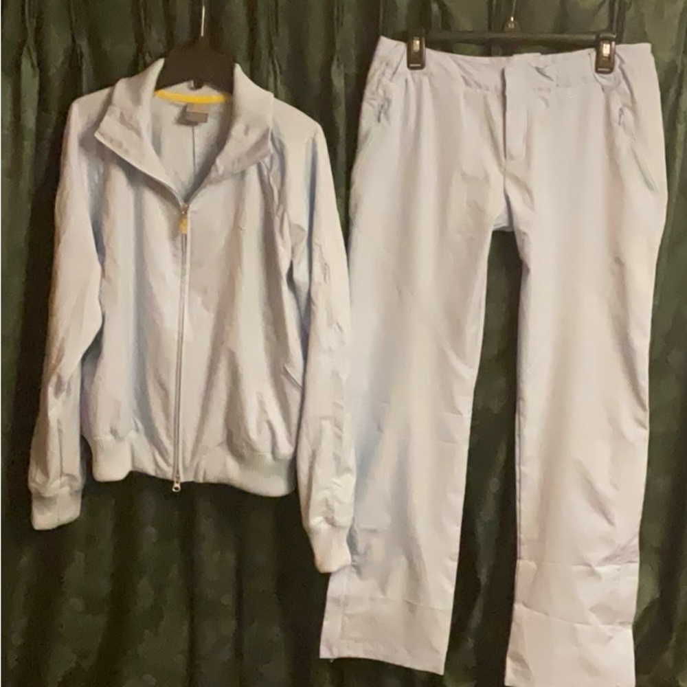 Nike Light Blue Vintage Women's Track Pants & Jacket Set